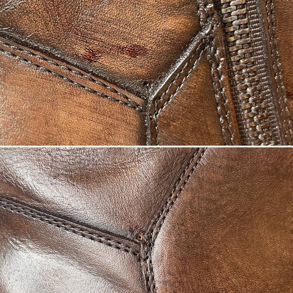 BED STU Manchester Distressed Brown Leather Tall Riding Boots BEDSTU Size 8.5 - Picture 7 of 16